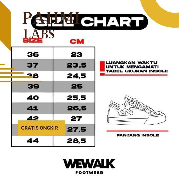 sd-5 Wewalk Footwear -  Sepatu Sneakers Unisex Pria Wanita Spark Black White Termurah