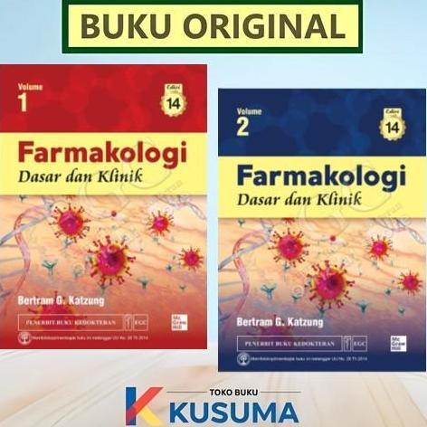 TERBARU - FARMAKOLOGI DASAR DAN KLINIK EDISI 14 SET (BUKU 1 + 2) - KATZUNG - ORIGINAL