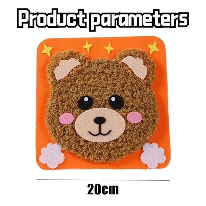 YOUEI DIY Merajut Sulam lukisan benang Kerajinan Merajut Benang Wol -4 pola hewan DIY Sulam DIY Mera