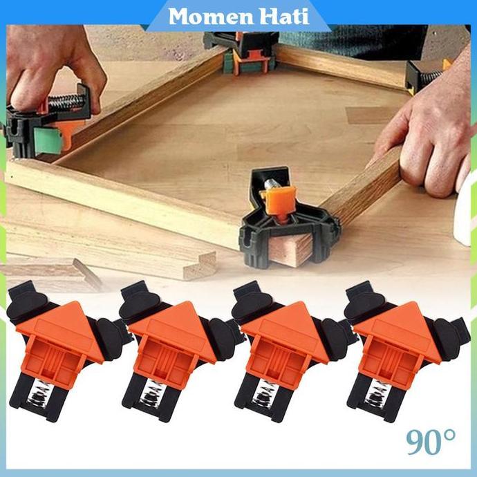 SHISHIO 4pcs Alat Penjepit Sudut Siku / Alat Pertukangan Kayu / Untuk Perbaikan Rumah