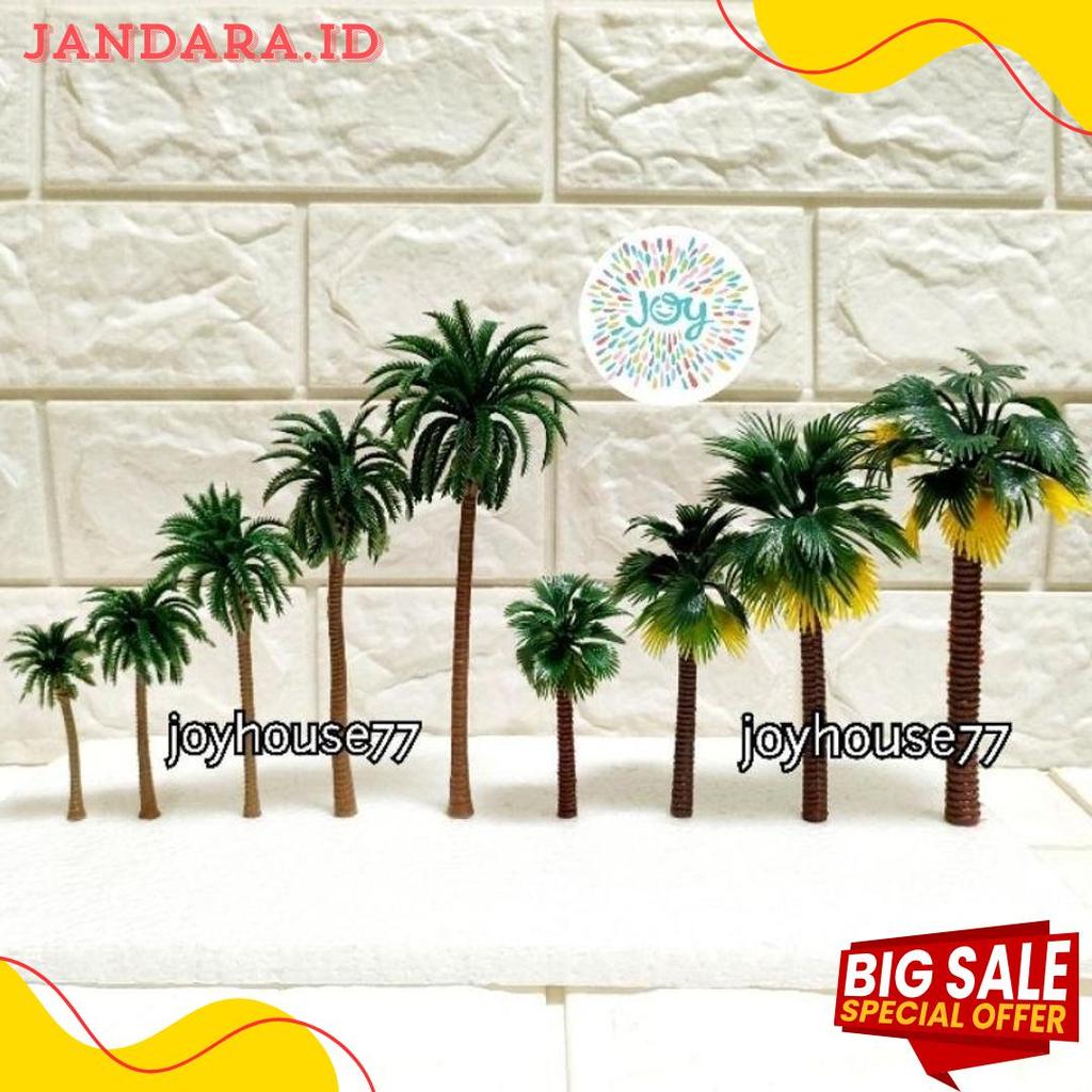 Diskon Kemerdekaan 1Pc Miniatur Pohon Kelapa Plastik Palm Buatan Palem Pantai Laut Topper Kue Cake M