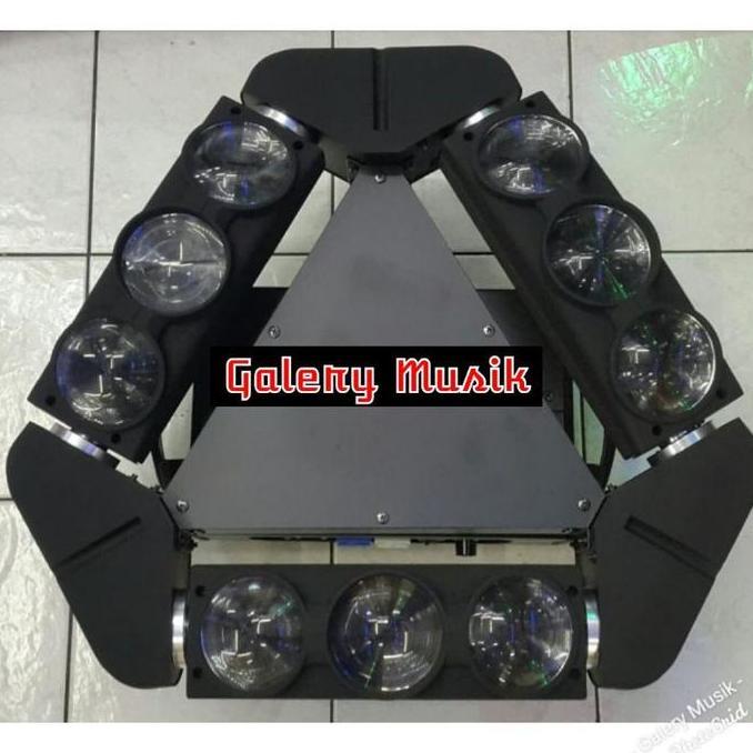 MOVING SPIDER 9X10WATT light FULLCOLOUR BEAM MOVING HEAD spider LAMPU DENGAN EFEK YANG BAGUS BUAT PE