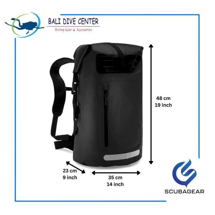 SCUBAGEAR [DBBP] Dry Bag Backpack 35L Black - Ransel anti air waterproof PRAM