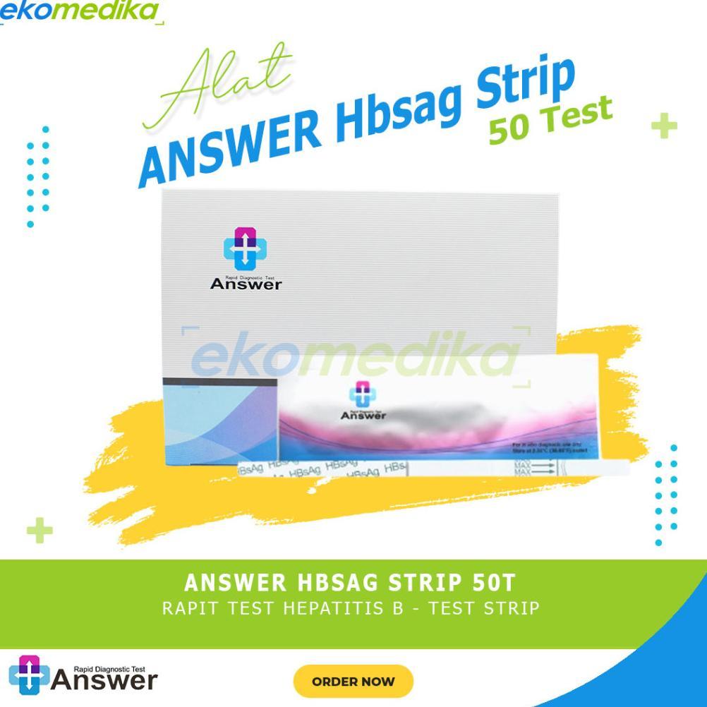 HBSAG Strip / Test Hepatitis B / Alat Tes Hepatitis B Strip ANSWER Test Hepatitis B Hbsag Strip isi 