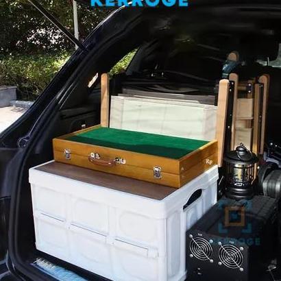 Permainan Mahjong Portable Mahjong Set Dengan Meja Board Game