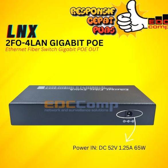 Ethernet Fiber Switch 2 SC 4 POE Gigabit /Media Converter Switch FO