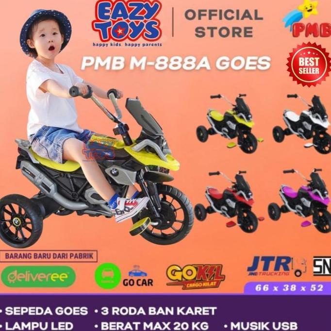 Sepeda Anak Roda 3 Tricycle M888A dan Motor Aki Anak PMB Type R M888