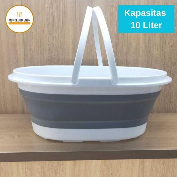 Ember Lipat 20 L Baskom Lipat Besar Portable Silikon Silicone Laundry