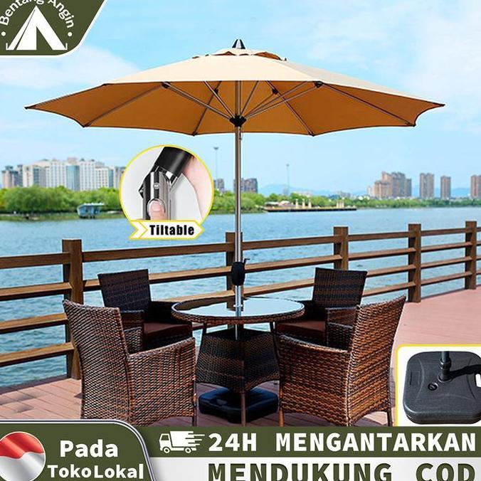 Payung Taman Payung Caffe Payung Tenda kain payung besar lipat murah payung Tahan air dan tahan UV P