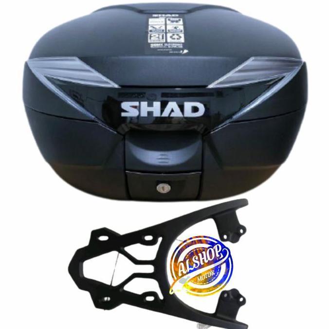 Paketan Box Shad Sh39 Sh 39 Hitam Dan Breket Box Scoopy Scopy Fi Terbatas