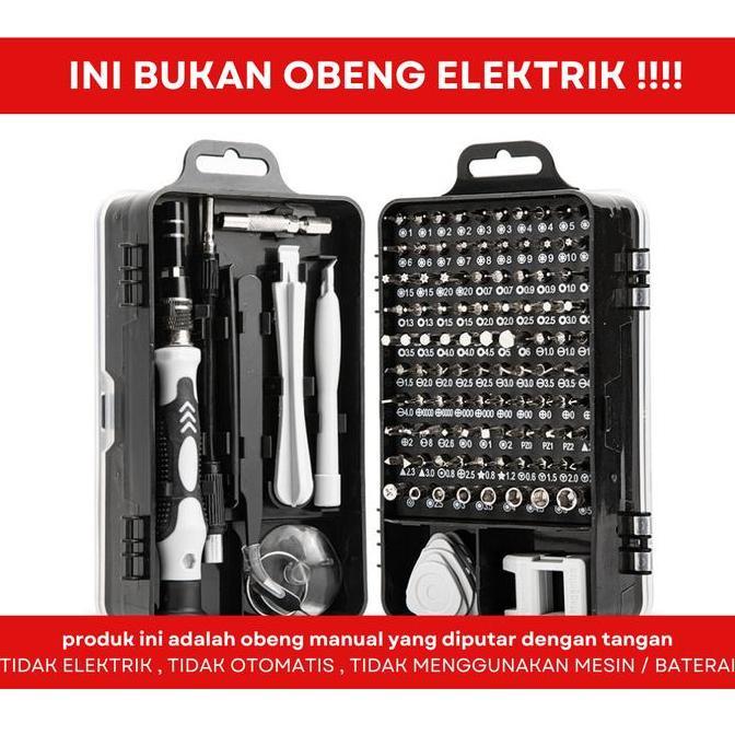 Baru Obeng Set Lengkap 115In1 Untuk Reparasi Hp Laptop Elektronik