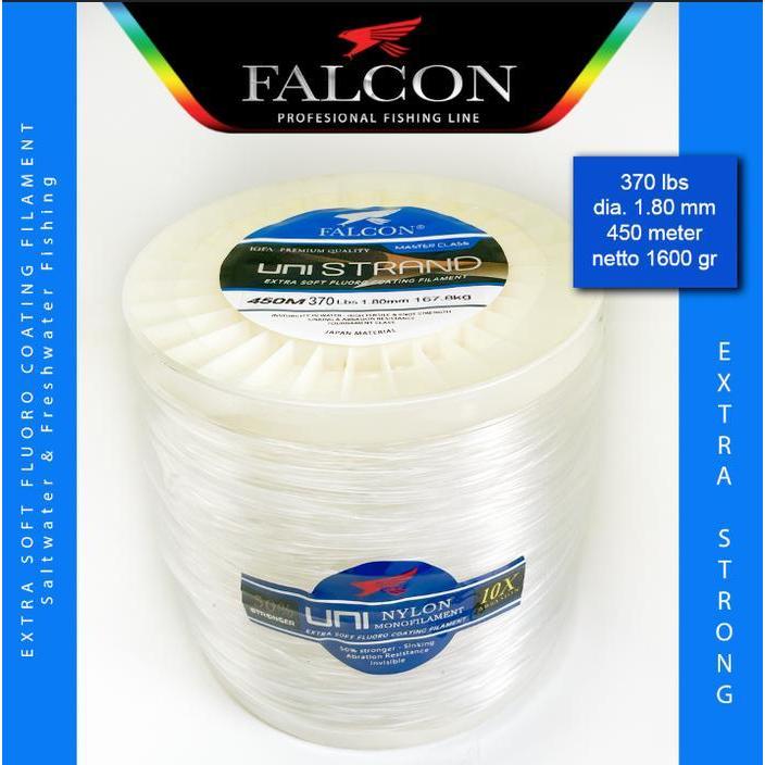 Senar Pancing Falcon Uni Strand Big Game Laut Dalam - Tuna - Marline - Tenggiri - 620 Gram Ikan Terl