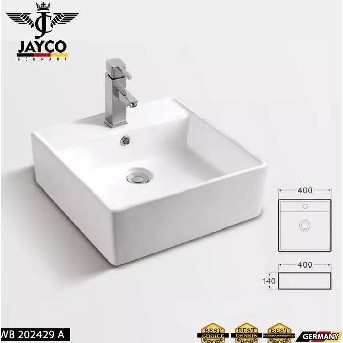 barkajule_ - jayco wastafel table top kotak | wastafel keramik dapur