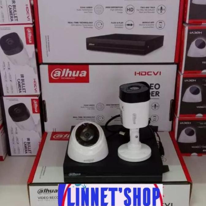 HARGA DISC - Paket Kamera CCTV 2 CHANNEL 2 Kamera 2MP + DVR 4 CHANNEL 2MP 1080P - LN