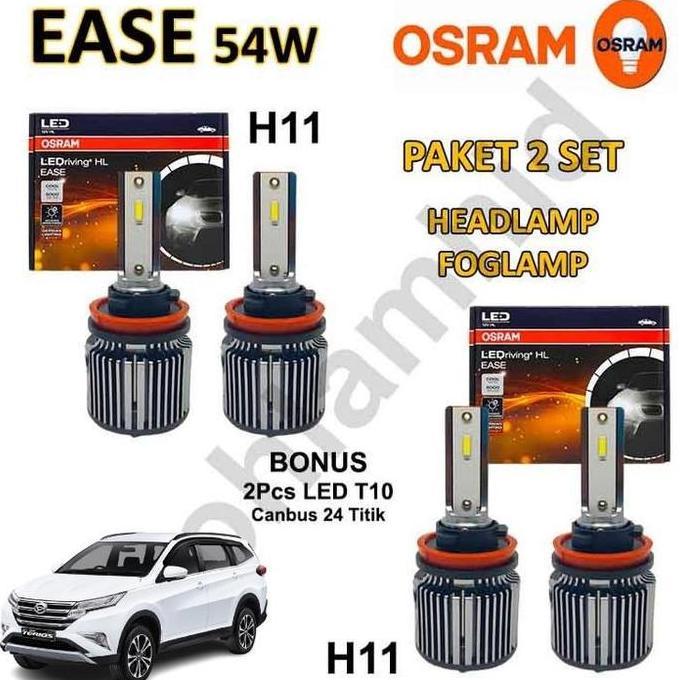 Paket 2 Set Lampu LED TERIOS, NEW TERIOS OSRAM LEDriving HL EASE Headlamp dan Foglamp