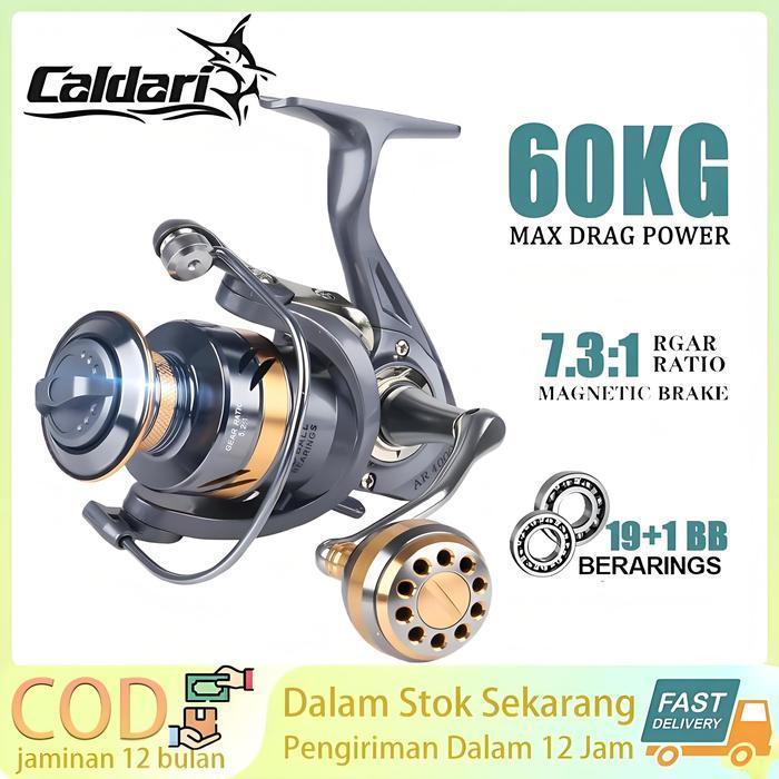 Reel Spinning 13Bb Ar Reel 5.8:1 Fishing Reel 60Kg Drag Katrol Pancing Set Pancing Kenzi Reel Pancin