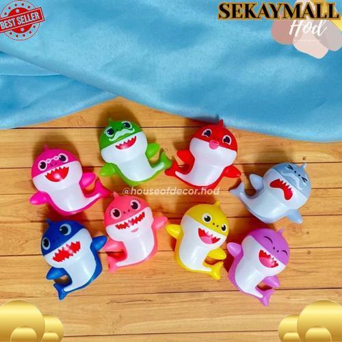 Flash Sale Topper Baby Shark Set Lucu Hiasan Kue Ulang Tahun Dekorasi Birthday Cake Mainan Pajangan 