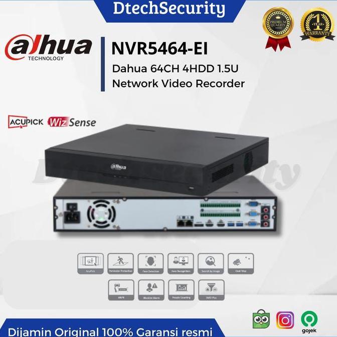 TERMURAH - NVR DAHUA 64CH NVR-5464-4KS2 NVR DAHUA 8MP-4 SLOT HDD 4K BEST PRODUCT