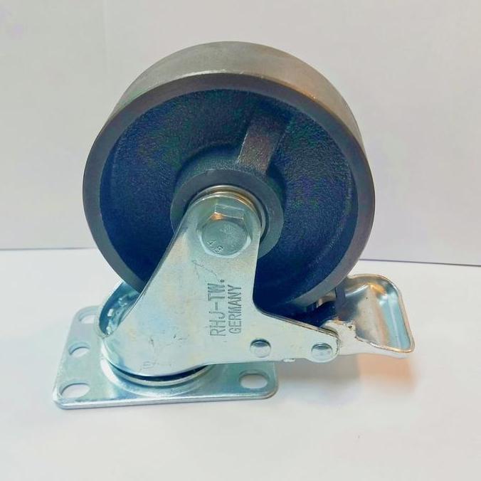 Roda Troli 4 Inch Bahan Besi Merek Rhj