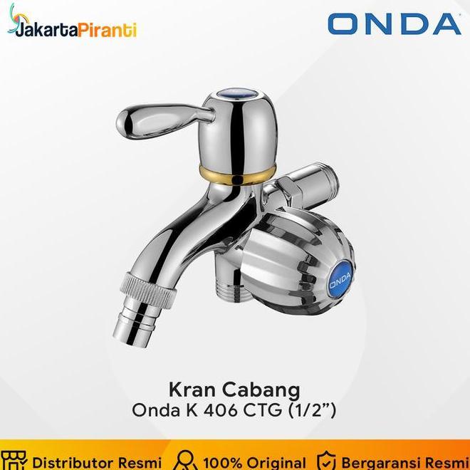 Kran Cabang Onda Ukuran 1/2". Keran Air Untuk Mesin Cuci Dan Shower