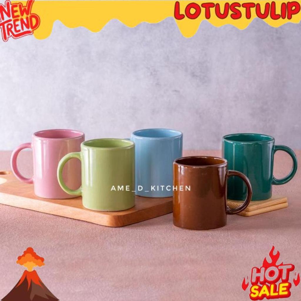 Grosir Mug Souvenir / Mug Bijian Keramik Polos Warna