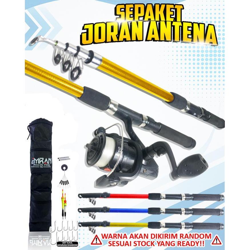 Set Pancing Lengkap Murah Joran Reel Umpan (Joran Antena) Terbaru Best Quality 100% Original