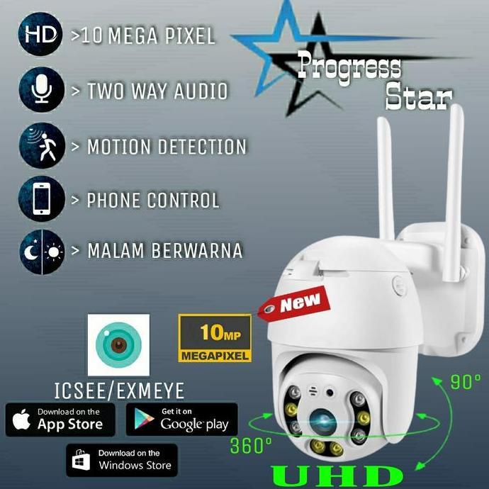 New Icsee 10Mp Full Hd Outdoor Wifi Cctv Ip Camera Waterpoof
