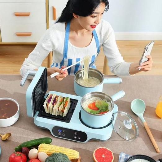 Mesin Kompor Listrik Breakfast Machine Sandwich Maker Toaster Electric Cooker