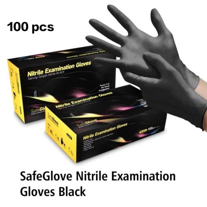 handscoon black sarung tangan hitam bebas bedak free powder shamrock IQB