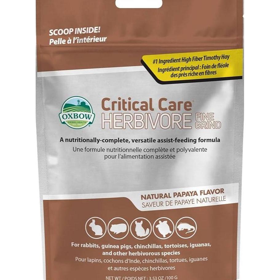Oxbow Critical Care Herbivore Fine Grind Kelinci Hamster Kura 100 GR