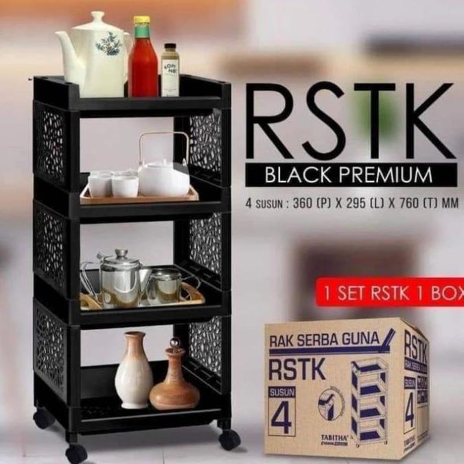RSTK Susun 4/Rak Serbaguna/Rak Multifungsi/Rak Susun+Roda