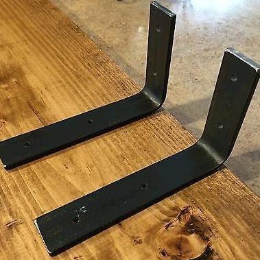 Rak Dinding siku L 60cm x 20cm tebal 1,5cm Kayu Furniture Set Ambalan besi siku