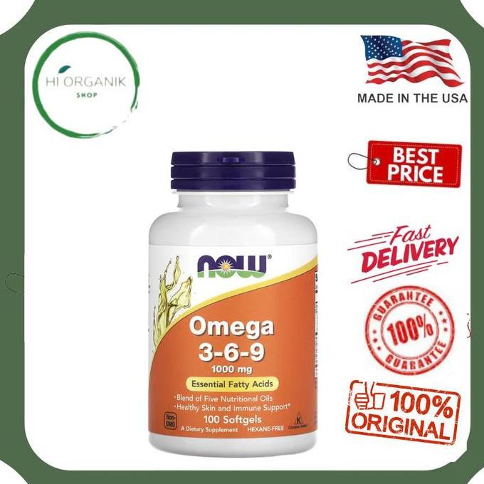 Now Foods Omega 369 3 6 9 Omega 3-6-9 1000 Mg 100 Softgel Original