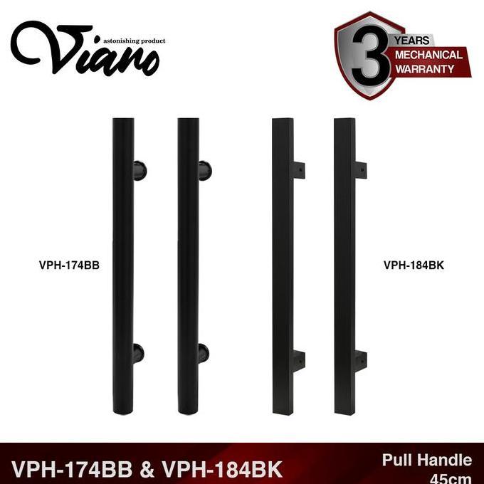 Pull Handle Gagang Tarikan Pintu Rumah BLACK 45 CM STAINLESS  Viano ( By Nobleza )