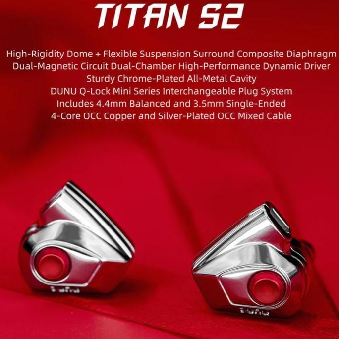 DUNU TITAN S2 1DD With Dual Chamber & Magnetic Circuit Driver IEM Earphone