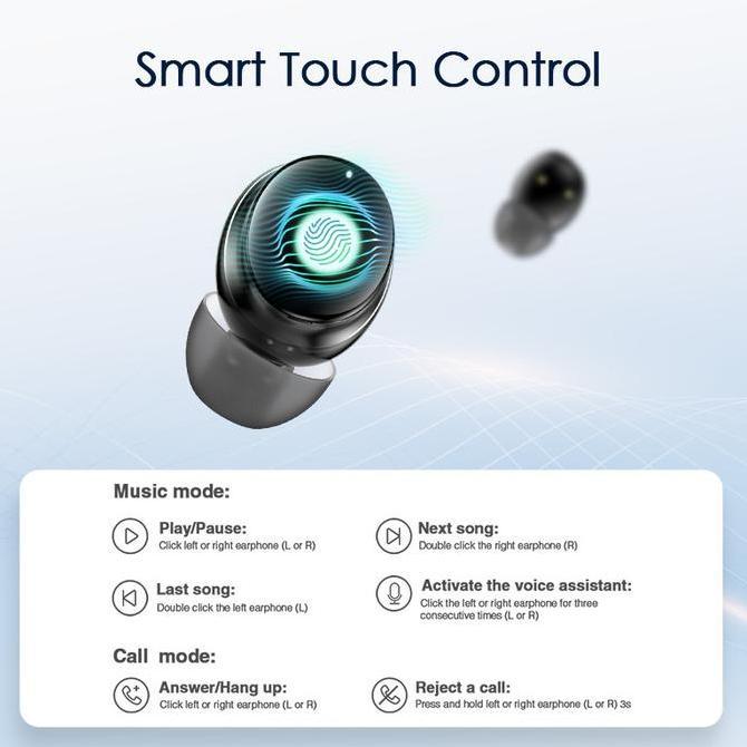 KIIP WIRELESS TWS BLUETOOTH HEADSET EARPHONE EARBUDS STEREO HIFI DTS12