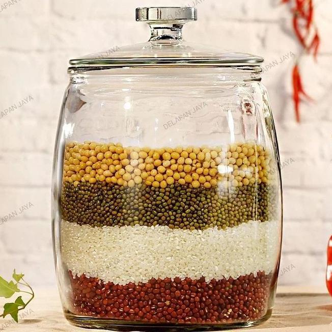 Kimglass Tw548 Toples Kaca Tebal Toples Kedap Udara Toples Kue 73 Liter Toples Serbaguna