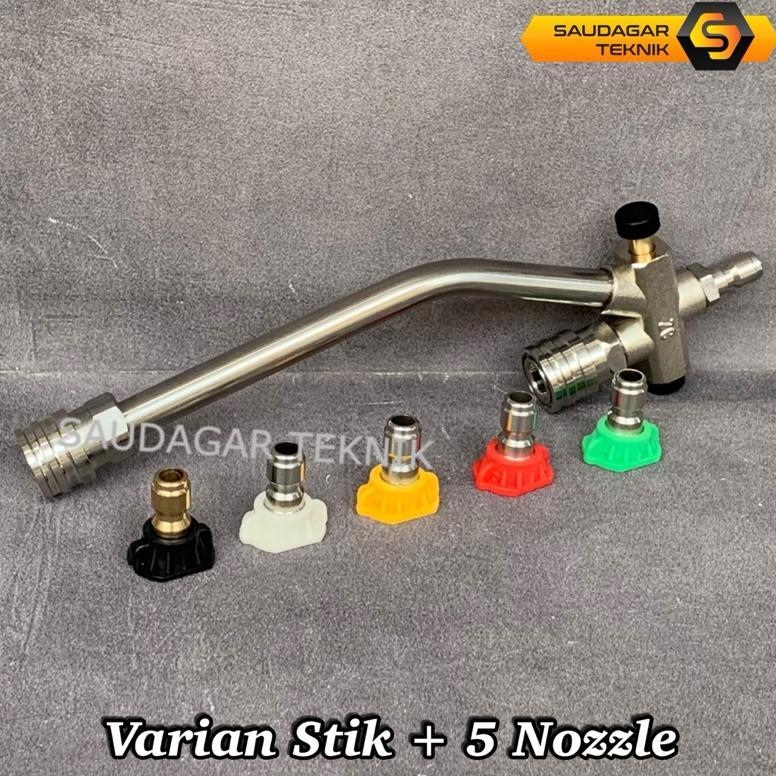 Stick Extension 2 IN 1 Gun Jet Cleaner Quick Release Pipa Sambungan Foam Lance Mesin Steam Cuci Mobi