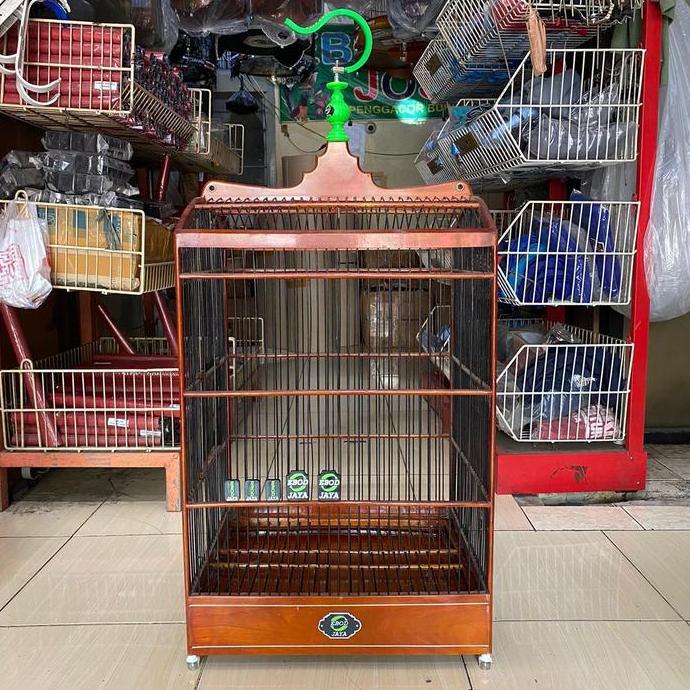 Sangkar Kandang Burung Kotak Ebod Jaya Coklat No 1