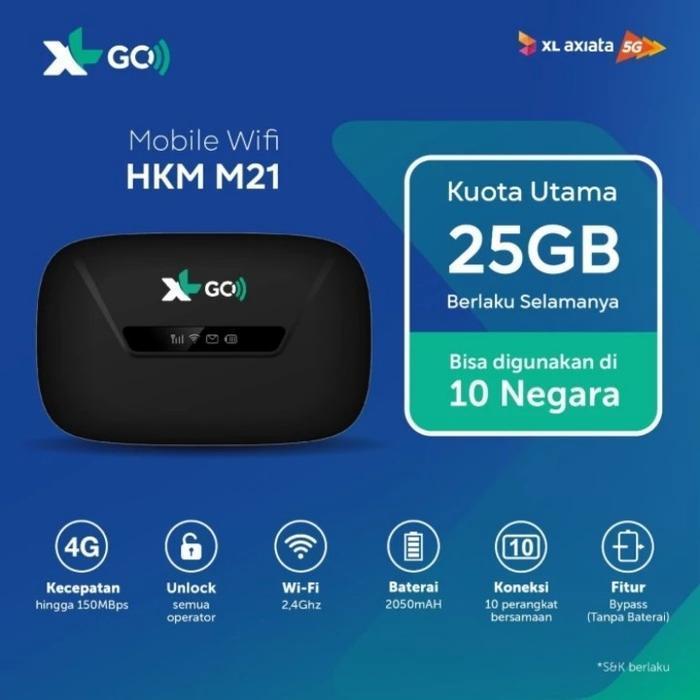 Hkm M21 Xl Mifi Modem Wifi 4G Free Kuota 25Gb Unlock Modem Portable Termurah Best Quality 100% Origi