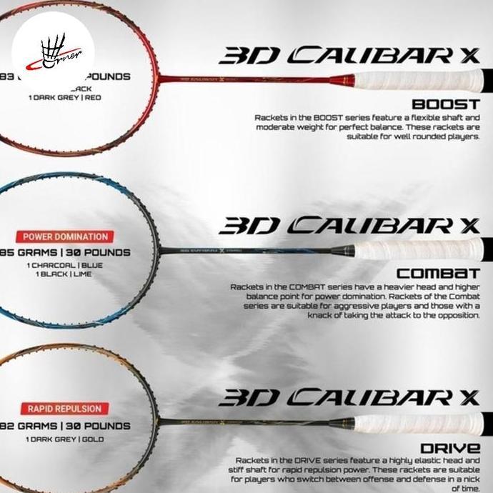 HARGA DISC - Raket Badminton Lining 3D Calibar X Boost Combat Drive CalibarX 3 D
