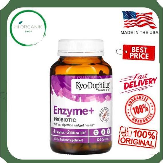 Kyolic Kyo Dophilus Enzyme + Probiotic 2 Billion Cfu 120 Capsules Original