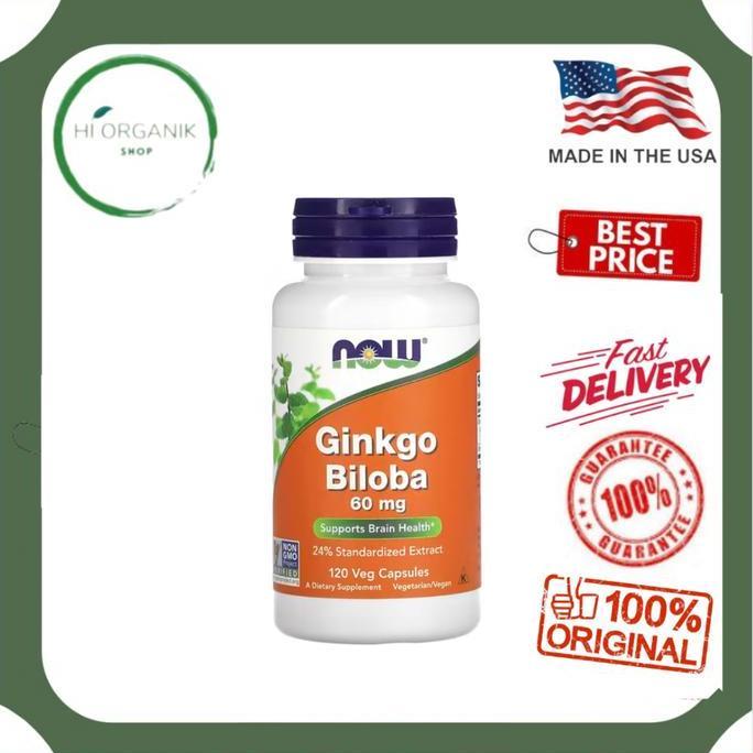 Now Foods Ginkgo Biloba 60 Mg 120 Veg Capsules Original