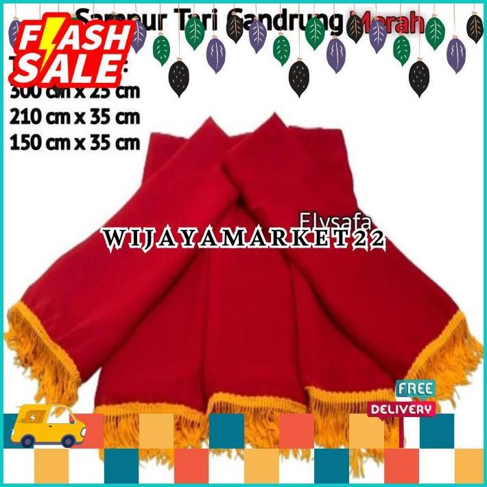 Selendang/sampur Tari Gandrung warna Merah MURAH