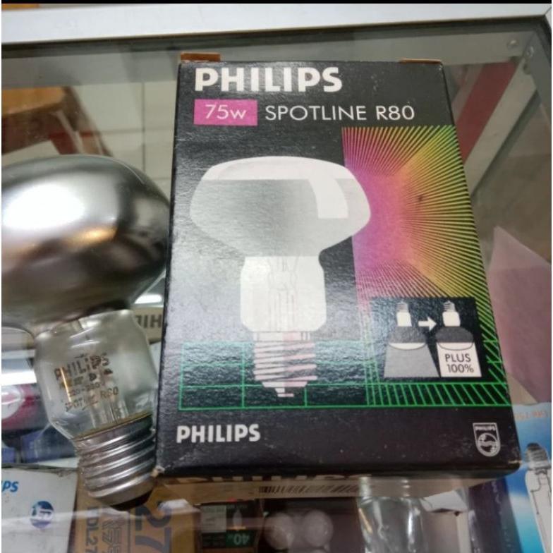 lampu pemanas spotline R80 75watt philips