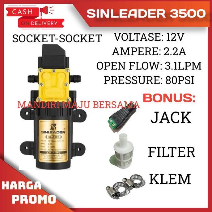 Dinamo Pompa Dc 12V Sinleader 80 Psi / Pompa Sprayer / Pompa Air Dc Baru