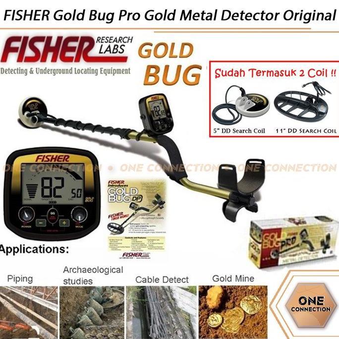 FISHER Gold Bug Pro Gold Silver Metal Detektor Detector Emas Logam ORI WHY