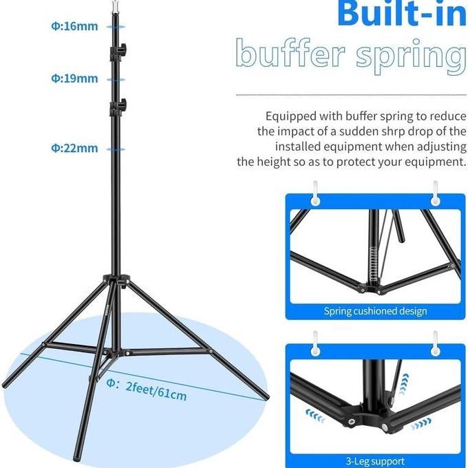 Tripod 2.1 Meter Tripod Handphone Tripod Kamera Ring Light