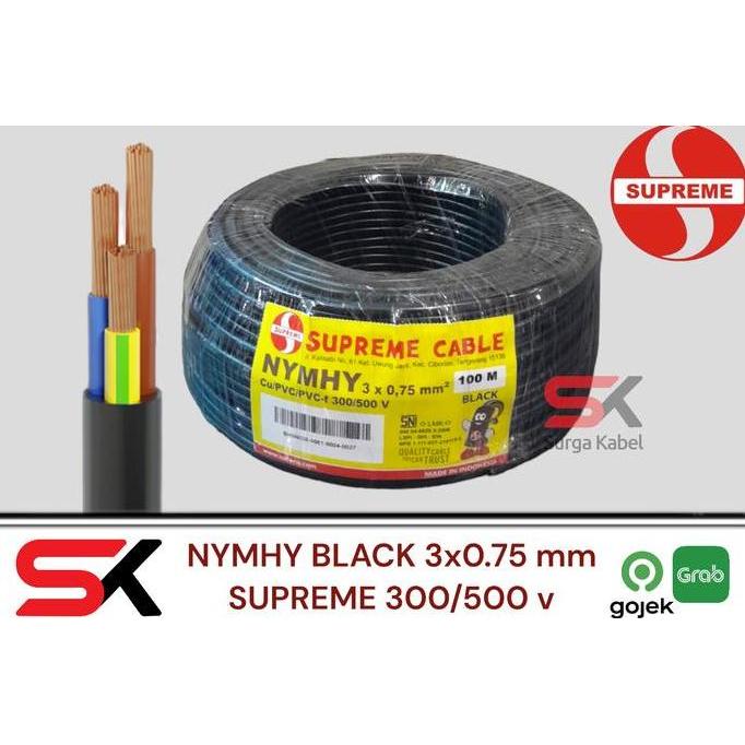 Promo NYYHY 3x0.75 mm SUPREME | NYYHY 3 x 0.75 mm | KABEL SERABUT 3x0.75 mm Diskon
