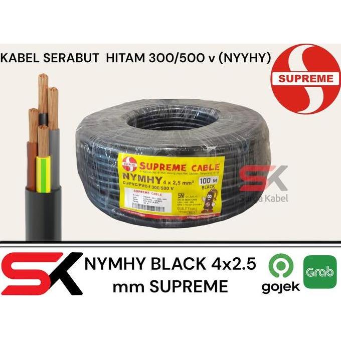 Promo NYYHY 4x2.5 mm SUPREME | NYYHY 4 x 2.5 mm | KABEL SERABUT 4x2.5 mm Diskon